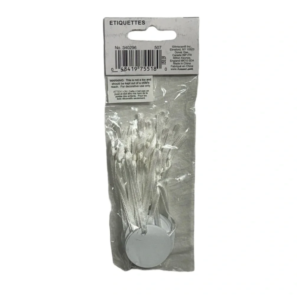 Amscan favor tags. 3 packs of 24 tags brand new in packaging never used!